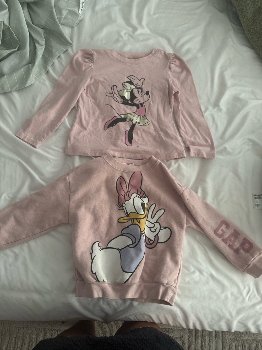GAP Pink Daisy & Minnie Long-Sleeve Kids Tops